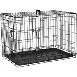 Клітка зі сталі з порошковим покриттям Ender для великих порід собак, 76 x 120 x 82 см