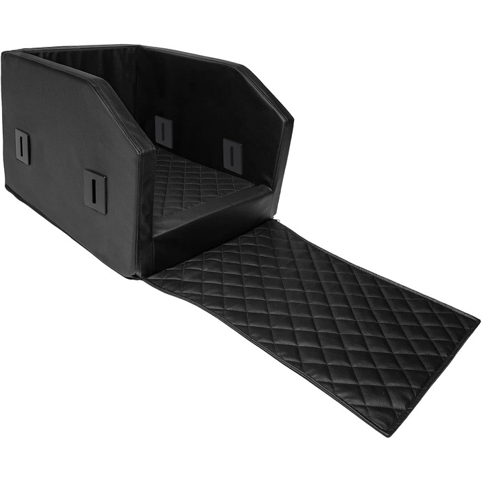 CopcoPet Лежанка для собак у машину, автокрісло, транспортне ліжко для собак, захист сидіння автомобіля (55 x 90 x 38 см, Чорний)