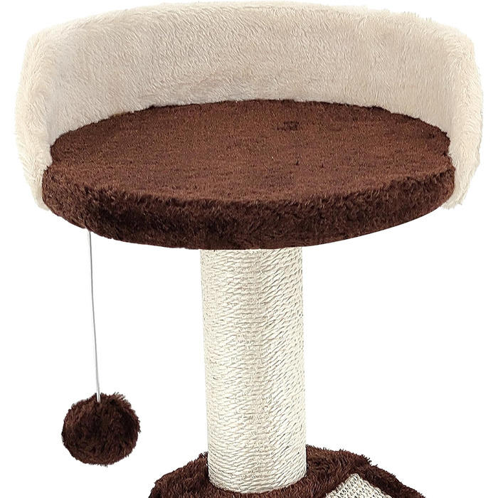 Дерев'яний кігтеточка для котів Beltom® Kratzbaum, 54 см, Коричнево-бежевий