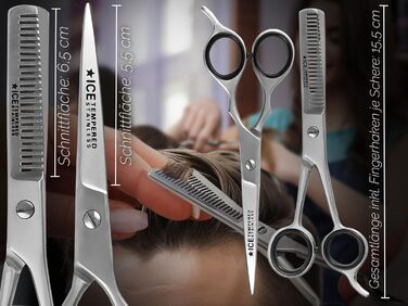 Набір для стрижки волосся 15.24 см: професійні ножиці для стрижки та гребінець