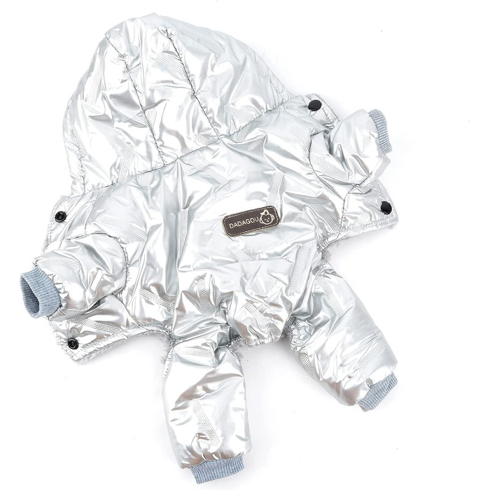 PAIDEFUL Зимовий теплий пуховик для собак - куртка з капюшоном для маленьких собак, чихуахуа, котів. Сріблястий колір, водонепроникний, для холодної погоди. Розміри S-XXL