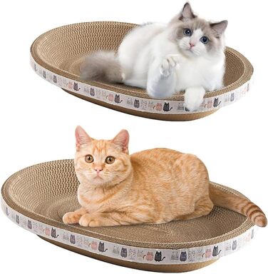 Кігтеточки для котів Rund: овальні, чашеподібні, з картону, S, M