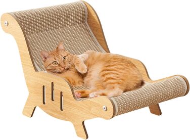 Крісло-лежанка для котів з сизалю, зручне крісло-подряпування, гамак для котів, кошик для пляжу, ліжко для котів, цуценят та дрібних тварин, 53x31x32 см