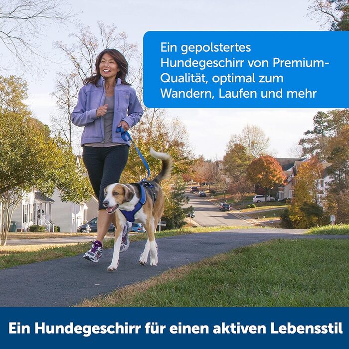 Шлея для собак PetSafe EasySport, повністю м’яка, еластичний комір, для собак 29,5–36 кг, розмір L, червона