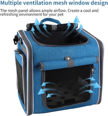 Фahrradkorb для собак: транслювальна корзина для перевезення тварин під час прогулянок та подорожей, з вентиляцією