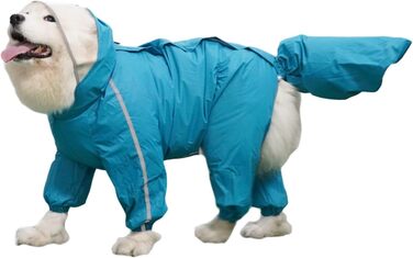 Зимовий теплий нашийник для собак з отвором для повірця, вітронепроникна куртка для собак, зимовий одяг для маленьких, середніх та великих собак (синій/чоловічий, 8XL)