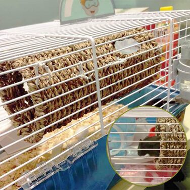 Іграшки для хом'яків Wonninek: набір з 3 іграшок для клітки - драбина, гамак-гойдалка, тунель-гніздо. Підходять для хом'яків, шиншил, морських свинок.