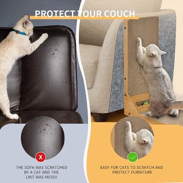 Кігтеточка для котів, 60 см, L-подібна, з іграшками, з якісного картону, велика XL