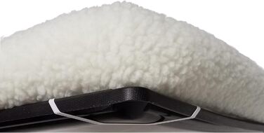 Кругле ліжко для собак QuietTime від Midwest Homes for Pets, біле флісове, м'яке, для переносок 61 см, для маленьких порід, L 53 x 7 x 42 см