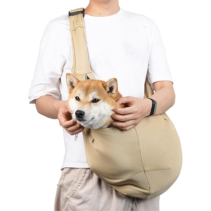 Сумка-переноска для собак Sertay, регульована, реверсивна, для щоденних прогулянок та покупок (Хакі)