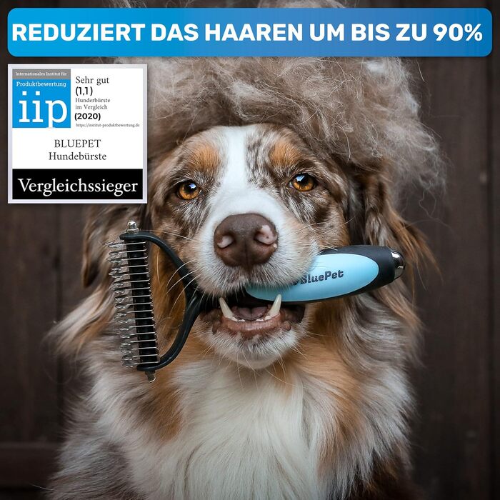 BluePet щітка для шерсті та шампунь для собак і котів з довгою шерстю, гребінець для видалення підшерстя та ковтунів, легке розчісування, догляд за шерстю