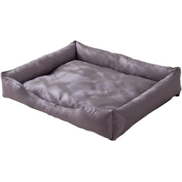 Водонепроникне собаче ліжко M&Catree, прямокутне, миється, м'яке, для собак та котів - темно-сірий (Basic), розмір L: 50*60*7 см