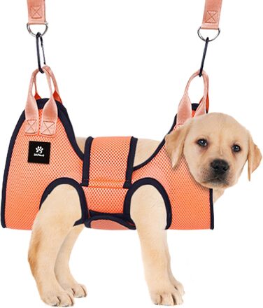 Гамак для грумінгу собак - рушник для догляду за шерстю, оранжевий, розмір L