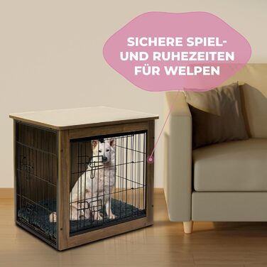 MaxxPet клітка для собак, металева, для малих порід, чорна, з двома дверима, 69x51x60 см, для дому