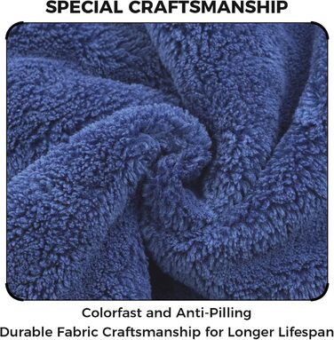 Рушник для собак, халат для собак, мікрофібра, великий, середній, малий, з клямками, блакитний