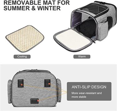 Розширюваний рюкзак-переноска для котів - переноска для тварин, схвалена авіакомпаніями, для маленьких котів та собак до 7,7 кг, рюкзак з дихаючою сіткою для відпочинку на природі, кемпінгу та подорожей