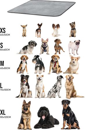 М'яка підстилка для собак Normani - підстилка для тварин з безпечного матеріалу, 40x50 см, 60x80 см, 70x100 см (Сірий)