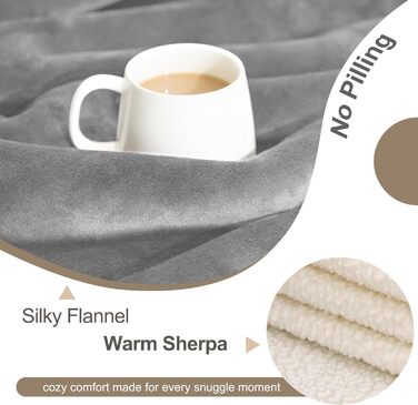 Водонепроникний плед для собак з Sherpa Fleece, 127x152 см, сріблясто-сірий - захист дивану