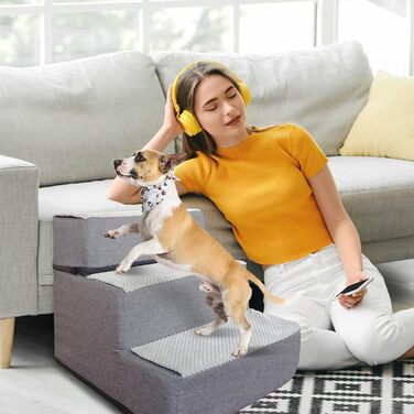 Сходинки для собак та котів Galatée: зручні та безпечні сходи для дому (3 сходинки)