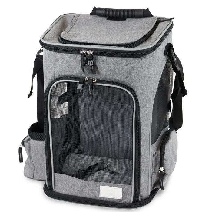 Рюкзак для собак PETSWORLD, складаний | Для тварин до 8,5 кг | Дихаючий, з сіткою | Ергономічна підкладка | Кишені та аксесуари