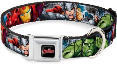 Нашийник для собак Marvel Avengers, розмір S, 23-38 см, ширина 2,5 см, Buckle-Down