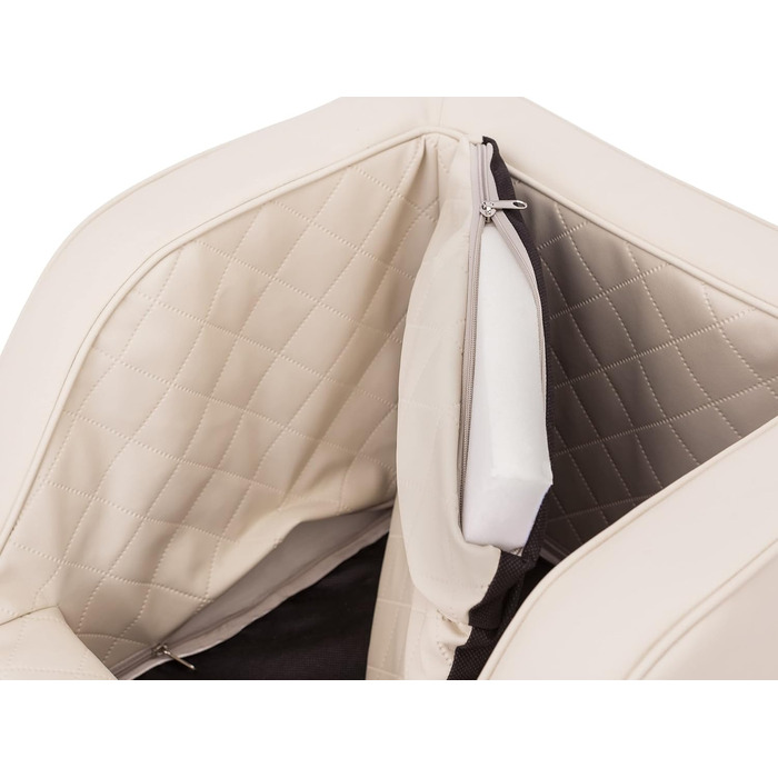 Автокрісло для собак, переноска для собак, лежанка для собак, переноски для тварин, для заднього сидіння, ковдра для собак, корзина для собак, лежанка для котів, для маленьких собак (46x46x31 см), бежева шкіра