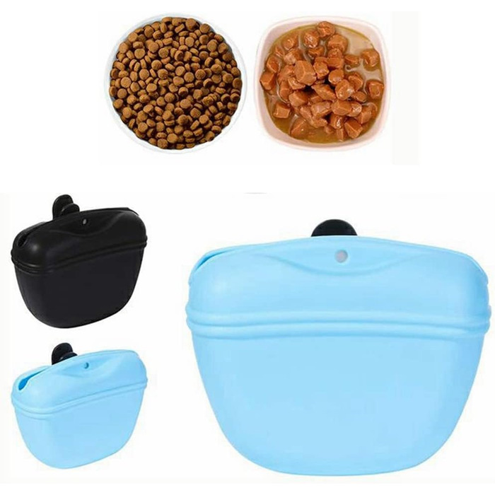 Силіконовий ласощівник для собак - портативна сумка для тренувань з магнітною застібкою та кліпсою для талії