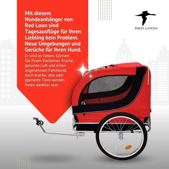 Фаркоп-перетяжка для собак на велосипед - перетяжка для собак на велосипед, червоний, до 40 кг