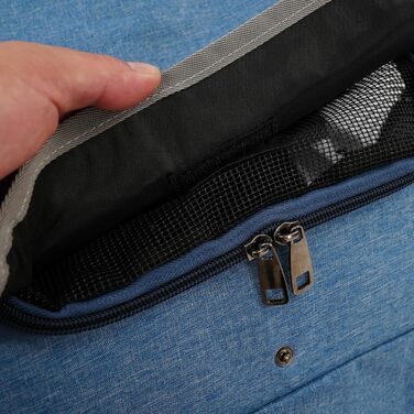 Рюкзак для собак і котів на велосипеді 32x29x39 см, з сіткою та кишенями, до 7,5 кг (синьо-зелений)