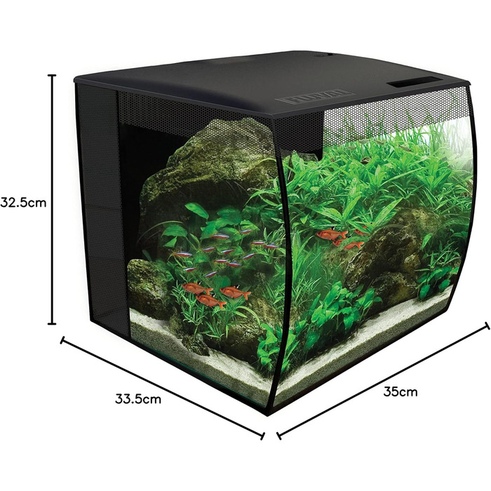 Акваріум Fluval Flex Nano 34 л, прісноводний, чорний колір