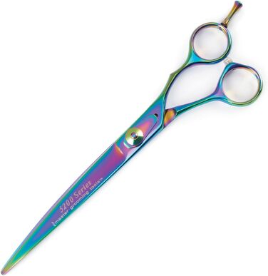 Професійна вигнута ножиця для грумінгу собак Master Grooming Tools Rainbow Series 5200 – 21,5 см