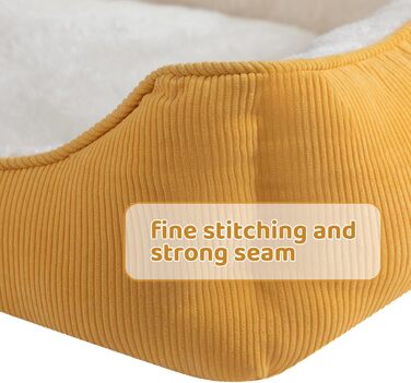 Ліжко для котів та собак Hollypet, м'яке, дихаюче, 55x45x15 см, жовте