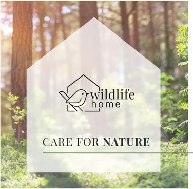 Дерев'яний будинок для птахів WILDLIFE HOME з металевим дахом, для малиновки, волового очка та напівпечерних птахів, погодостійкий, натуральне дерево, відповідає стандартам NABU
