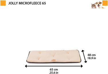 Килимок для собак Ferplast, лежанка-софа, середній розмір, 65 x 48 x 3,5 см, чорний, з мікрофлісу, водонепроникний, миється