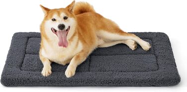 Килимок для собак середніх порід BEDSURE - 74x46 см, з густою піною та Sherpa-плюшем, сірий