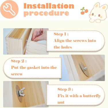 Фунтерійка для сіна PINVNBY 3-в-1 з туалетом для котів та годівницями, для кроликів та морських свинок