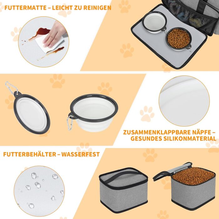 Сумка для ласощів для собак на 25L з регульованим ремінцем, ідеальна для прогулянок та подорожей (сіра)