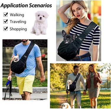 NATUYA Сумка-переноска для собак та котів, чорна, водовідштовхувальна, для прогулянок та подорожей