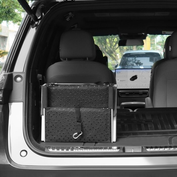 Сходинка для собак QWORK® 4-ступенева складана, антиковзка, для автомобіля - регульована висота 64 см, до 80 кг