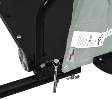 Причіп для велосипеда, вантажний, сірий, 135 x 68 x 37 см