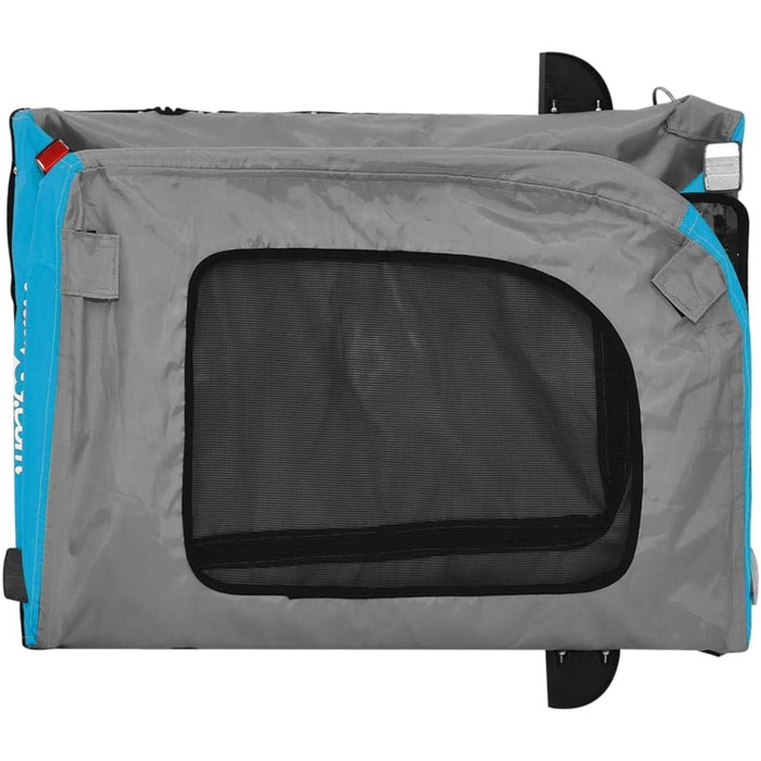 Фahrраd-причіп для собак Tidyard, причіп для собак з відбивачами та прапорцем, Максимальне навантаження 45 кг, блакитно-сірий Оксфорд, матеріал - метал