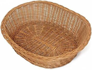 Корзина для собак Dekoleidenschaft з ротангу, XL, 90x70 см - ліжко для собак та інших тварин