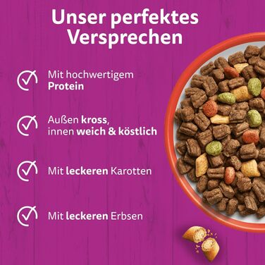 Сухий корм для дорослих котів Whiskas з яловичиною, набір 5 x 800 г