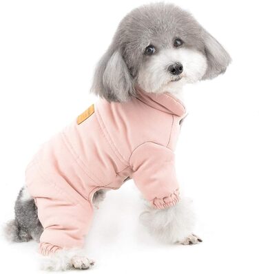 Зунеа: Теплий зимовий костюм для собак, флісова підкладка, теплий одяг для цуценят, рожевий XL