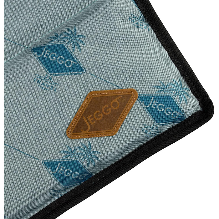 Килимок для собак JEGGO 'Cannes', компактний та мобільний, з ручкою для перенесення, для собак та людей, ідеальний для подорожей, водовідштовхувальний, Made in EU (Блакитний, Large)