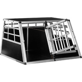 Транспортна переноска для собак PETSTUFF Hundebox з прямою задньою стінкою, вибір розміру, 2 дверцята, перегородка 89×69×50 см