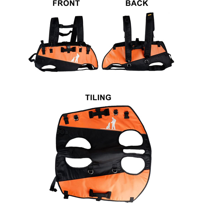 Рюкзак для собак L&Y Jewelry Hundetrage: переноска для собак вагою 15-40 кг, регульований, для собак з артритом та проблемами суглобів