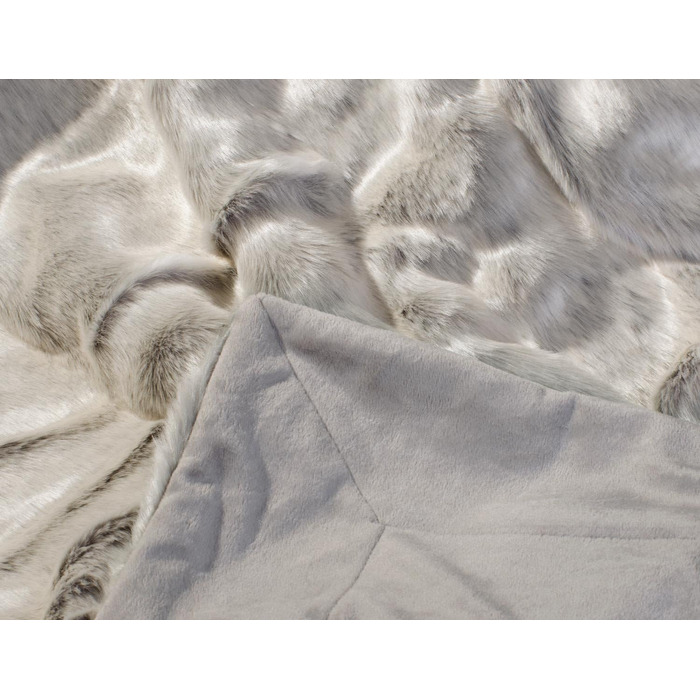Плед з штучного хутра для собак, сріблястий лис, 60x90 см