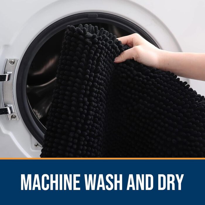 Набір килимків для собак OLANLY, 2 шт., 91.4 x 61 см, швидковисихаючі, водопоглинаючі, антиковзні, миючі, з джерсі, чорні