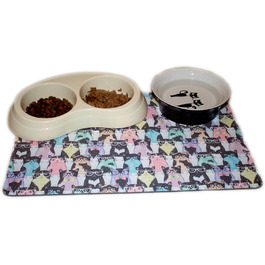 Нековзаюча килимок під миску для корму кота/собаки, водонепроникний, Dead Set Studio #2
